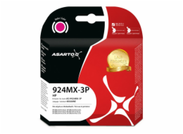 Asarto Inkoust pro HP 924e 3-BALENIE | 4K0U8NE | 924MX-3P | 3*800 stran | purpurová