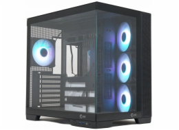 Zenpc Počítačová skříň Cube Black 4x Fander P12 PWM PST ARGB