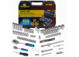 KingTul Sada nářadí 108 kusů 1/4, 1/2 (6hranná) (4-32 mm)