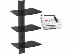 Ergosolid OVI-S3 - Police na audio/video/DVD, tvrzené sklo, velmi vysoká kvalita