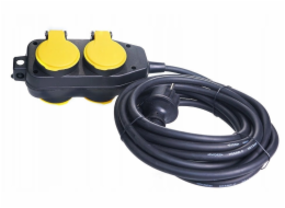 Rum-Lux Prodlužovací kabel stavební 4 zásuvky 10m 3x1,5 PB/0202-3-10M IP44 3x1,5 ČERNÁ