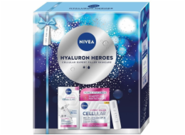 Nivea Sada Hyaluron Heroes: vyplňující sérum 15 ml + denní krém proti stárnutí SPF30 50 ml + hydratační balzám na rty 4,8 g