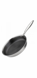 Elitehoff OCELOVÁ PÁNEV 28 CM S VOŠTINOVÝM POVLAKEM E-7549
