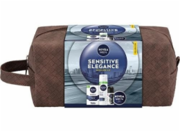 NoName NIVEA_SET Men Sensitive Elegance Sensitive zklidňující pěna na holení 200ml + Sensitive zklidňující balzám po holení 100ml + Creme univerzální krém na obličej a tělo 100ml + Black&White Invisib