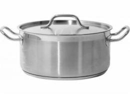 Yato NÍZKÝ HRNEC S VÍČKEM Z NEREZOVÉ OCELI 28X13 CM 8L.