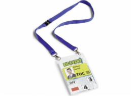 Durable Odolná jmenovka A6 s otevřeným horním okrajem a tmavě modrou stuhou (852507)