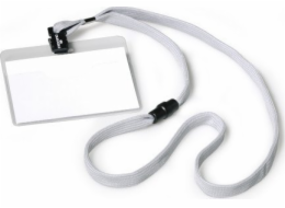 Durable Odolný identifikační odznak otevřený nahoře 60x90mm 813910 s šedou průhlednou tvrdou fóliovou páskou