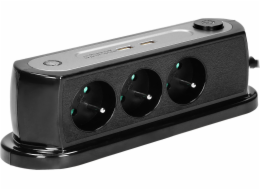 Orno prodlužovací kabel 3 zásuvky 1,4 m černý (OR-AE-13190/B)