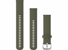 Garmin Silikonový řemínek na zápěstí Quick Release 20 (zelená/stříbrná přezka) (010-12924-11)