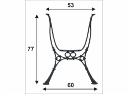 NoName Vysoká noha pro zahradní stůl