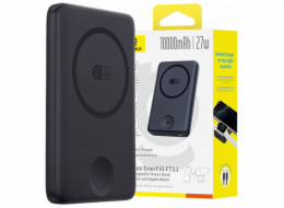 Baseus Powerbanka EnerFill FT11 10000mAh 27W kompatibilní s MagSafe pro Apple Watch a smartphony s 20V/3A 30cm kabelem USB-C - černá