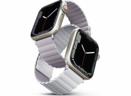 Uniq Řemínek UNIQ Revix pro Apple Watch 4/5/6/7/8/SE/SE2 40/41mm oboustranný magnetický lila-bílý/lila-bílý