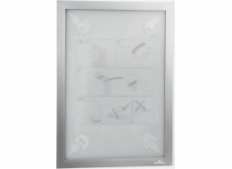 Durable Odolný samolepicí rám A4 ODOLNÁ TAPETA S DURAFRAME 484323 stříbrná pro choulostivé povrchy / např. tapety / dřevo (484323)