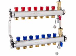 Perfexim Nerezový rozdělovač - kompletní, 7 okruhů PN10, Tmax +95C PHA-129A/1 7-okruhový PN10 [1/1]