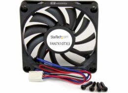 Startech Replacement 70mm TX3 Dual Ball Bearing CPU Cooler Fan - 3 pin case Fan - TX3 Fan - 70mm Fan (FAN7X10TX3) - Ventilátor skríne - 70 mm - cerná