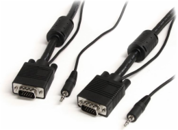 StarTech Kabel D-Sub (VGA) - D-Sub (VGA) + Jack 3,5 mm 5m černý (MXTHQMM5MA)