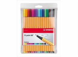 Stabilo Point Fineliners 15 barev