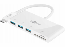 Goobay Víceportový adaptér USB-C na 3x USB-A, čtečka karet | 40759