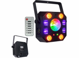 LIGHT4ME TURBO FLOWER disko efekt LED PAR UV koule laserový stroboskop