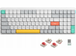 Nuphy - Air96 V2 bezdrátová mechanická klávesnice - Slim Ionic bezdrátová mechanická klávesnice bílá červená