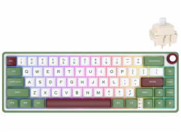Royal Kludge R65 RGB Žalias písek layine mechanine klaviatura | 60 %, hnědé spínače, USA