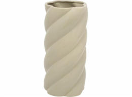 Atmosphera Keramická váza, vlnitá, béžová a zelená, Coby, 25 cm