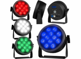 LIGHT4ME CREE ALU QUAD PAR 12 bodové osvětlení PAR světelný efekt 12x12W RGBW SMD LED 4v1