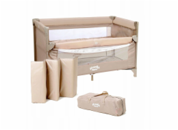 Hanks Kids Cestovní postýlka 2 úrovně Béžové bavlněné pyžamo