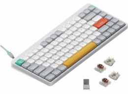 NoName Nuphy - Air75 V2 bezdrátová mechanická klávesnice - Slim Ionic bezdrátová mechanická klávesnice bílá hnědá