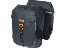 Basil DVOJITÁ PLATCHOVÁ BRYŠKA MILES TARPAULIN MIK 34L, systém MIK (připraveno k použití), 100% voděodolná, černooranžová (NOVINKA 2025)