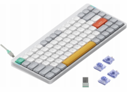 Nuphy - Air75 V2 Bezdrátová mechanická klávesnice - Slim Ionic Bezdrátová mechanická klávesnice Bílá Wisteria