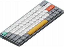 Nuphy - Air60 V2 Bezdrátová mechanická klávesnice - Bezdrátová tenká mechanická klávesnice, lunární šedá červená