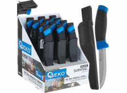 NoName Taktický nůž Finka 215/105 mm s pouzdrem BLACK SURVIVAL SERIES – výstavní box (12/48)