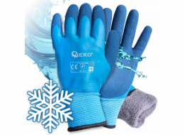 Geko Nepromokavé, zateplené zimní pracovní rukavice velikost 11 /bavlna – latex/ (12/120)