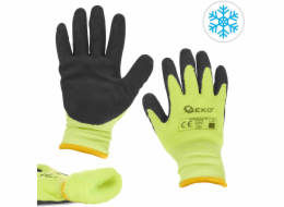 Geko Fluorescenční zimní zateplené pracovní rukavice velikost 10 (12/120)