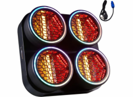 LIGHT4ME BLINDER LED 4 RING pódiový iluminátor, kruhový efekt 4x30W