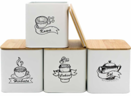 Brunbeste SADA 4 KUCHYŇSKÝCH NÁDOB NA VOĽNÉ PRODUKTY 4264