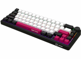 Lorgar KBP70MW, Bezdrátová 65% mechanická herní klávesnice Pro, Černá/červená, EN rozložení