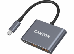 Canyon hub DS-3 3v1 USB-C tmavě šedý