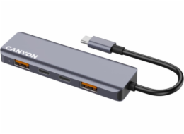 Canyon Hub DS-18 5v1 USB-C šedý