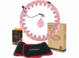 HMS Sada hula hoopů s výstupky a závažím hhw01 růžový zeštíhlující pás br163 červený