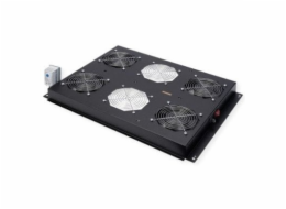 Roline 19palcový střešní ventilátor, 4 ventilátory, termostat, černý