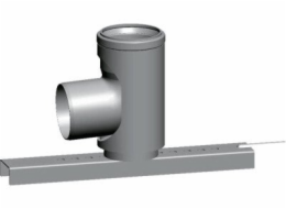 Poujoulat OPĚRNÉ KOLENO 87° PRO ODVOD SPALIN DN80, POLYPROPYLEN, DO 120° S LIŠTOU
