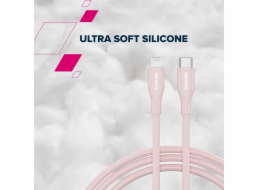 Canyon kabel CLNM60 CL 60W MFI 1m silikonový růžový