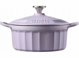 Mellow Yellow BUYDEEM Smaltovaný litinový hrnec 2,9 l, model CP521, barva Petal Purple