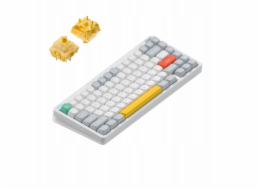 Nuphy - Halo75 v2 Bezdrátová mechanická klávesnice - Ionic Bezdrátová mechanická klávesnice Bílá Citrón