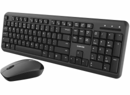 Asbis Sada klávesnice a myši CANYON SET-W20 UK/US Velvet bezdrátová černá
