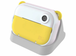 Xrec myFirst Camera Insta Wi - instantní fotoaparát pro děti s tiskárnou a tiskem štítků, 2,4" IPS displej, duální 12MP objektiv (žlutý)