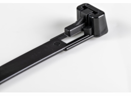 StarTech.com 12cm(5") Reusable Cable Ties, 7mm(1/4") wide, 30mm(1-1/8") Bundle Dia. 22kg(50lb) Tensile Strength, Releasable Nylon Ties, Indoor/Outdoor, 94V-2/UL Listed, 100 Pack, Black - Nylon 66 Plas