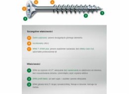 Spax ŠROUBY DO DŘEVA BÍLÉ POZINKOVANÉ (500) TXTG 5,0*40MM SPAX (1 BALENÍ)